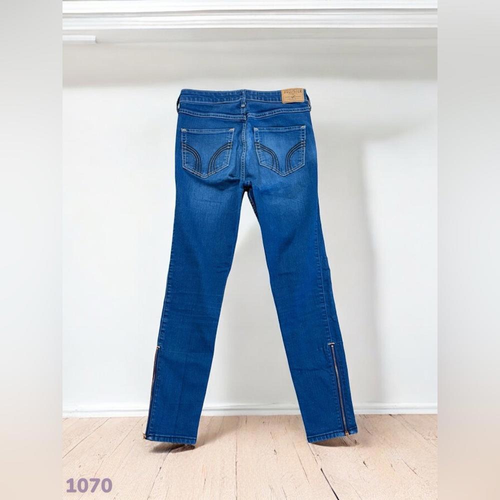 1070 Hollister Skinny Jeans 3 (27x26) Cropped Zipper Soft Stretch Cotton Slim